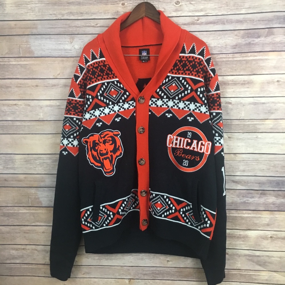 Men's Black and Orange Sweater